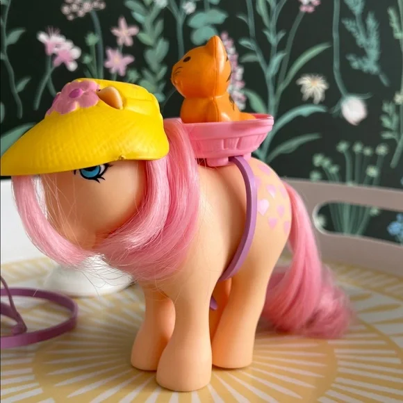 VINTAGE My Little Pony Pretty Parlor Peachy Pony & Twinkles cat 1980’s Hasbro - Picture 13 of 17